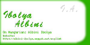 ibolya albini business card